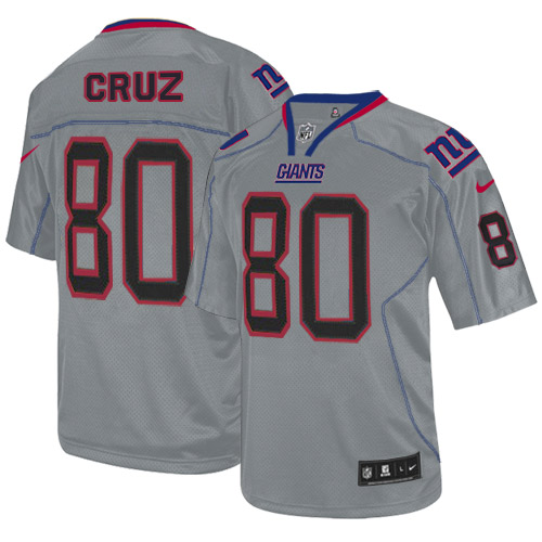 Men's Limited Victor Cruz Nike Jersey Lights Out Grey - #80 NFL New York Giants